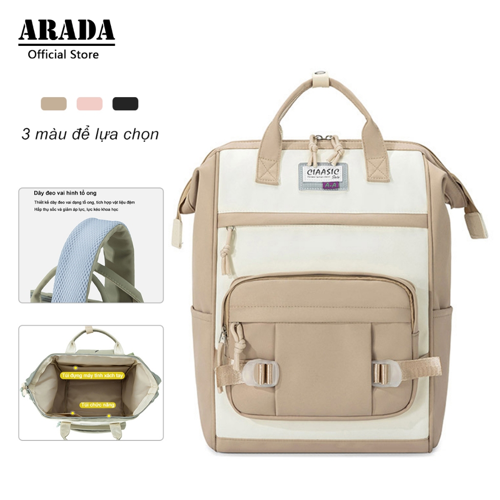 Ba Lô Nữ ARADA Hàn Quốc Dành Cho Học Sinh Tiểu Học Trung Học Dung Lượng Lớn Thời Trang Chống Nước Du Lịch