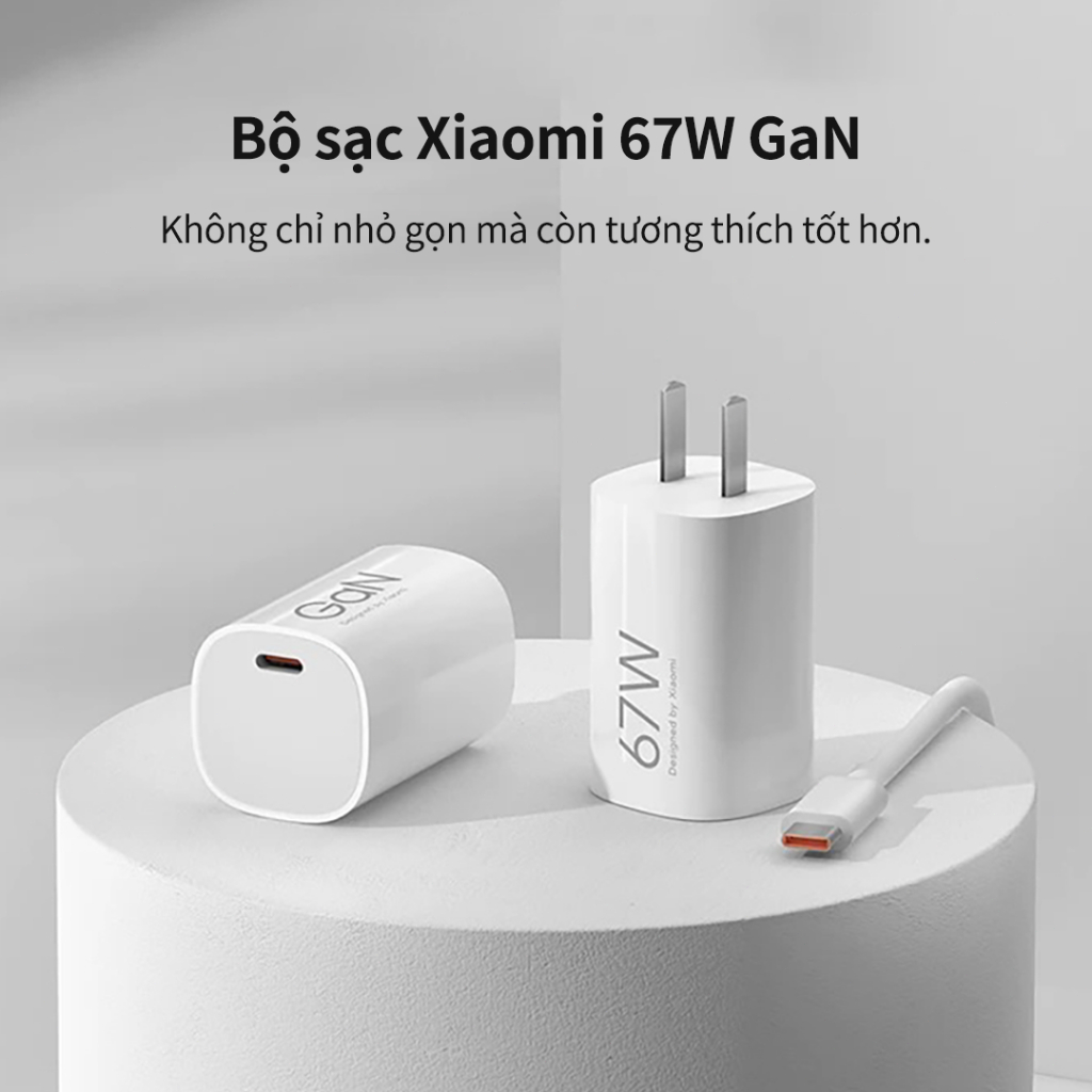 ‌Bộ sạc GaN 67W Xiaomi (USB-C)‌ Công nghệ sạc nhanh GaN 67W