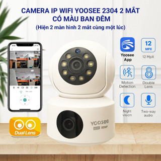   Mới  Camera 2 Mắt 12MPX Xoay 360° - Giám Sát Đêm Màu Đàm Thoại Hai Chiều Còi Báo Động - Bản VIP Chính Hãng Bảo Hành  