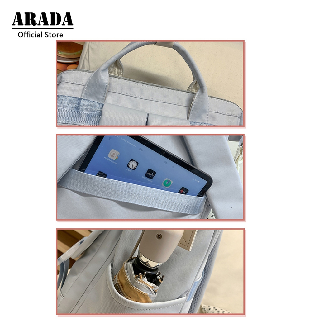 Balo đi học nữ ARADA chống nước dung tích lớn đựng được laptop 15.6 inch dành cho sinh viên đại học | BigBuy360 - bigbuy360.vn