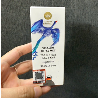( D3K2MK7 ) Vitamin D3 K2 Mk7 Sunday Natural Đức, vitamin cho bé 10ml, cho trẻ từ sơ sinh