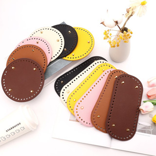 Đế da phụ kiện túi làm túi handmade bằng len sợi có đục lỗ sẵn