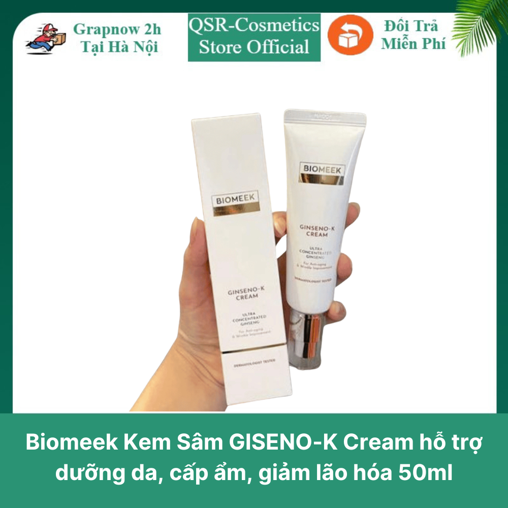 Biomeek Kem Sâm GISENO-K Cream hỗ trợ dưỡng da, cấp ẩm, giảm lão hóa 50ml