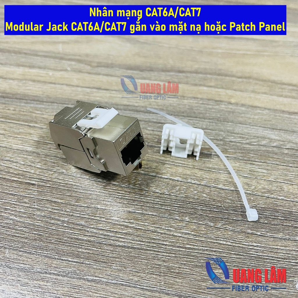 Nhân mạng CAT6A/CAT7 - Modular Jack CAT6A/CAT7 gắn vào mặt nạ hoặc Patch Panel