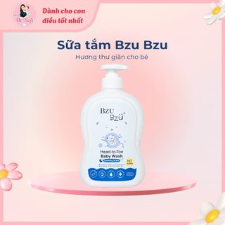 Sữa tắm gội toàn thân em bé BZU BZU hương thư giãn chai 600ml - Mẹ Rofi 