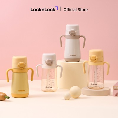 Bình nhựa, Bình giữ nhiệt LocknLock Little luv one touch kèm ống hút HAP916 dung tích 400ml  / LHC916 dung tích 300ml