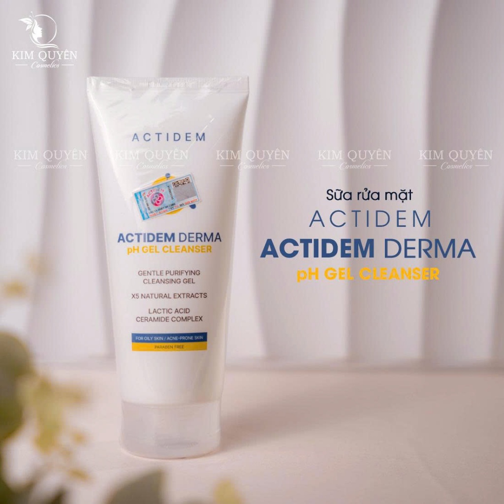 [HÀNG CÔNG TY] Sữa Rửa Mặt Actidem Derma pH Gel Cleanser Sạch Dầu Thừa Bã Nhờn Cân Bằng pH