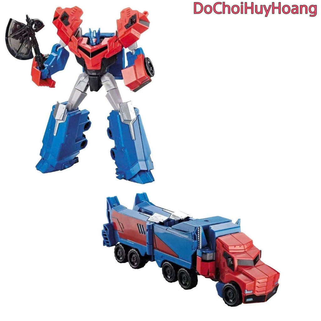 Mô hình robot Optimus biến đổi thành xe container 20cm mẫu 1