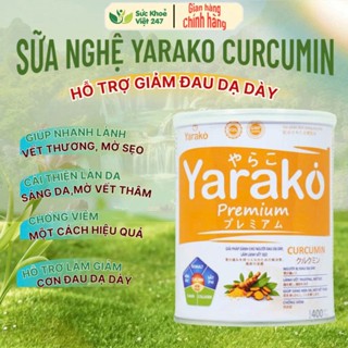  Sữa Nghệ YARAKO PREMIUM CURCUMIN Hỗ Trợ Người Đau Dạ Dày Và Làm Lành Vết Sẹo Hộp 400g 900g 