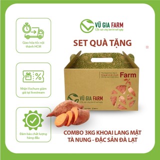 [HOẢ TỐC HCM] GIỎ QUÀ 3KG Khoai Lang Mật Tà Nung – Dẻo Ngọt Tự Nhiên, Thơm Mùi Mật Ong