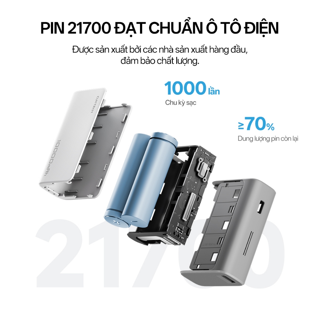 【Được chứng nhận CCC】CUKTECH Pin Dự Phòng Mini 10000mAh Sạc Nhanh 30W – Hỗ Trợ iP16/15/14 | BigBuy360 - bigbuy360.vn