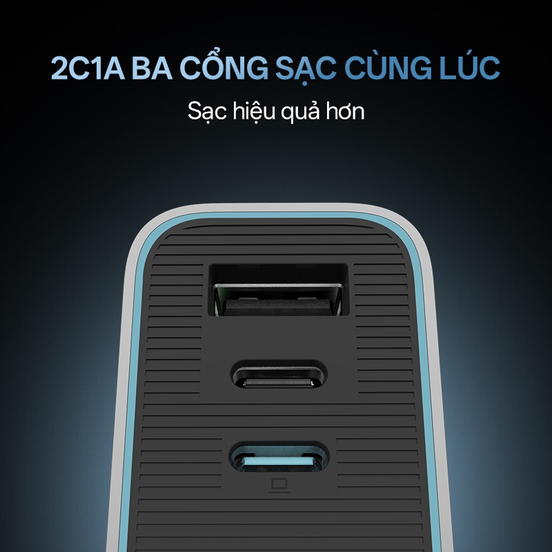 Củ Sạc Nhanh CUKTECH GaN 65W 3 Cổng Siêu Nhỏ Gọn Không Nóng Máy Cho iP 17/16/15/MacBook/Laptop/Xiaomi 17/Samsung S26 | BigBuy360 - bigbuy360.vn
