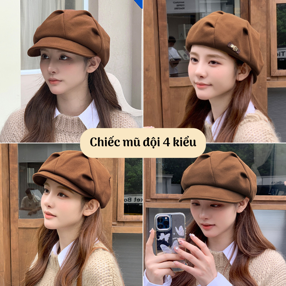 Mũ Nồi Nữ Kiểu Dáng Lưỡi Trai KAHATS, Mũ Beret Phong Cách Thời Trang Hàn Quốc Cho Mùa Thu Đông | BigBuy360 - bigbuy360.vn