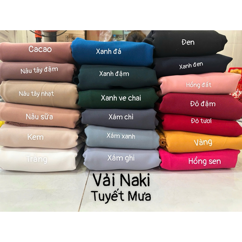[ VẢI NAKI ] VẢI TUYẾT MƯA NHẬT NAM may quần tây, đầm váy, sét vest …