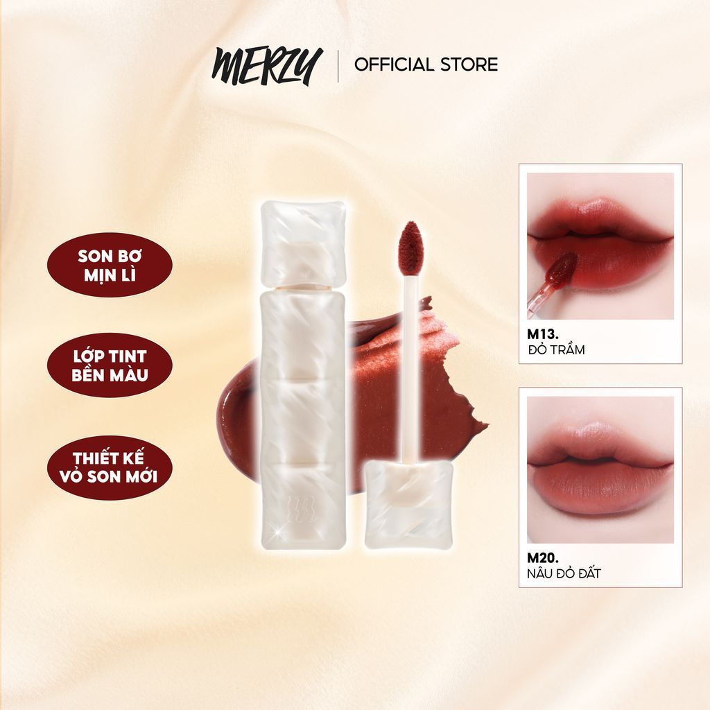 [NEW][SON PHAO] Son Kem Lì Mịn Như Bơ Merzy Puffer Mellow Tint 3.7g