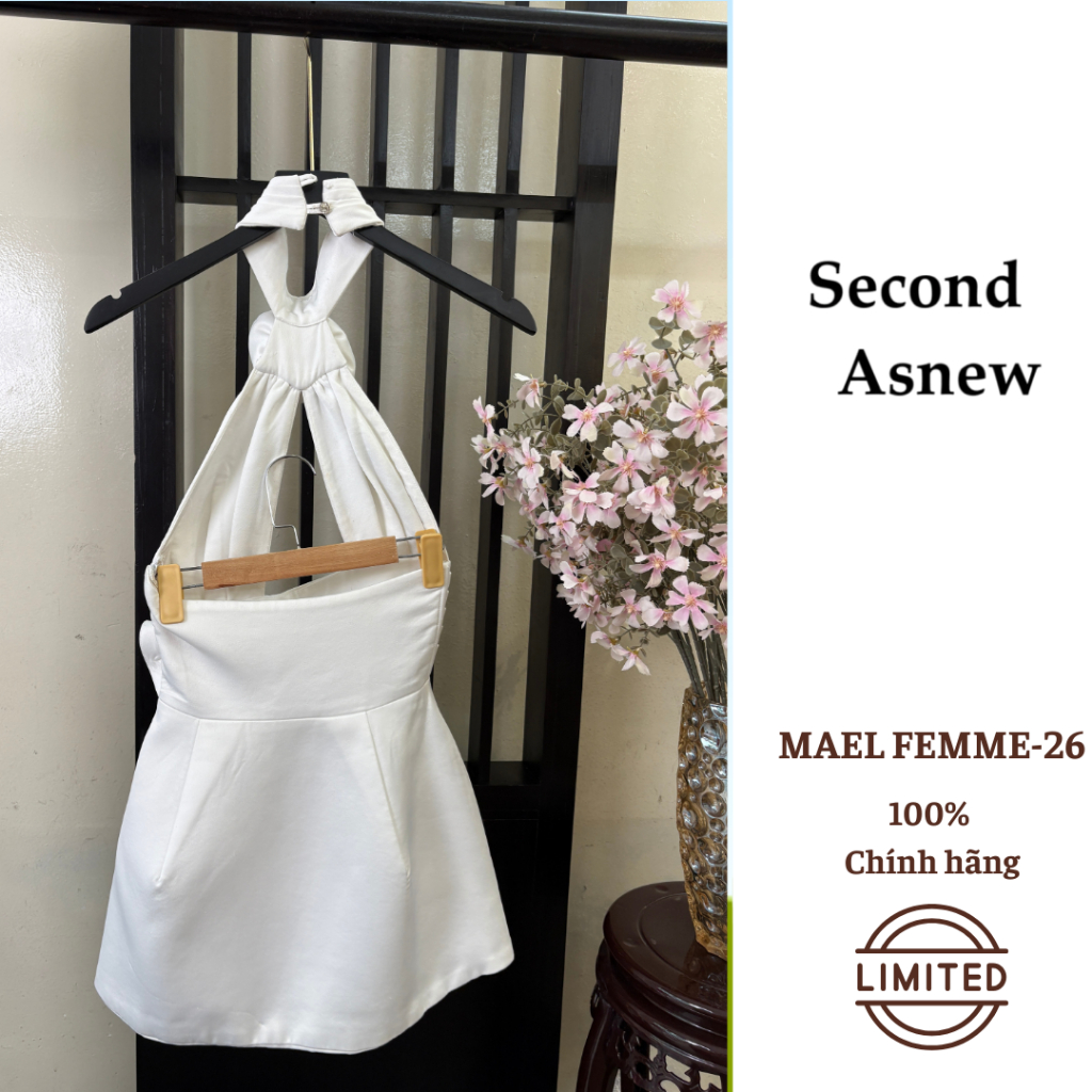 MF-26 | Đầm Ngắn Cut-out Đính Hoa Nổi Màu Trắng MAEL FEMM Thanh Lý Giá Tốt