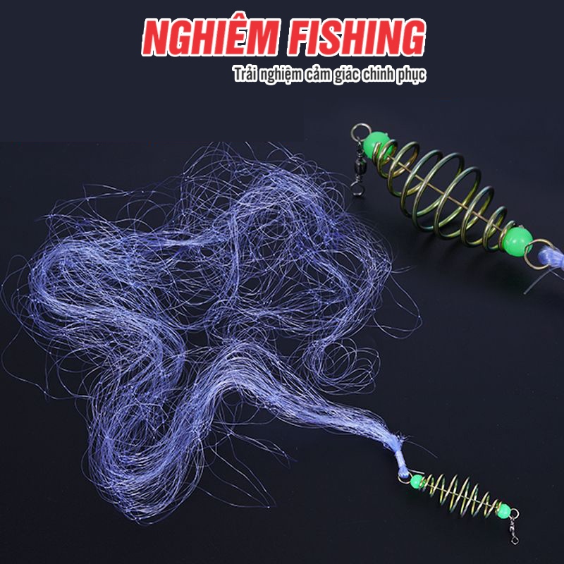 2 Bộ Lưới Câu Cá Lò Xo Lăng Xê Cao Cấp Tăng Tỉ Lệ Dính Cá ( # Lưới Câu Cá )