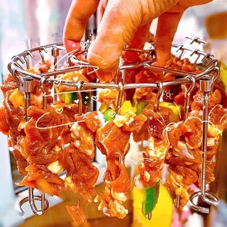 BỘ QUE XIÊN NƯỚNG THỊT INOX DÙNG CHO NỒI CHIÊN KHÔNG DẦU . QUE XIÊN NƯƠNG THỊT INOX