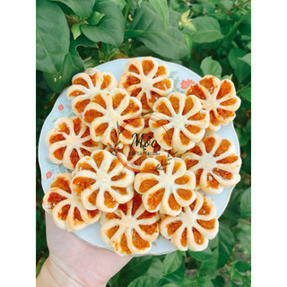  Bánh Khóm Hoa Mai Tắc Cậu 1 Kí 40-42 cái - ÍT ĐƯỜNG chua ngọt da bánh pía lớp 
