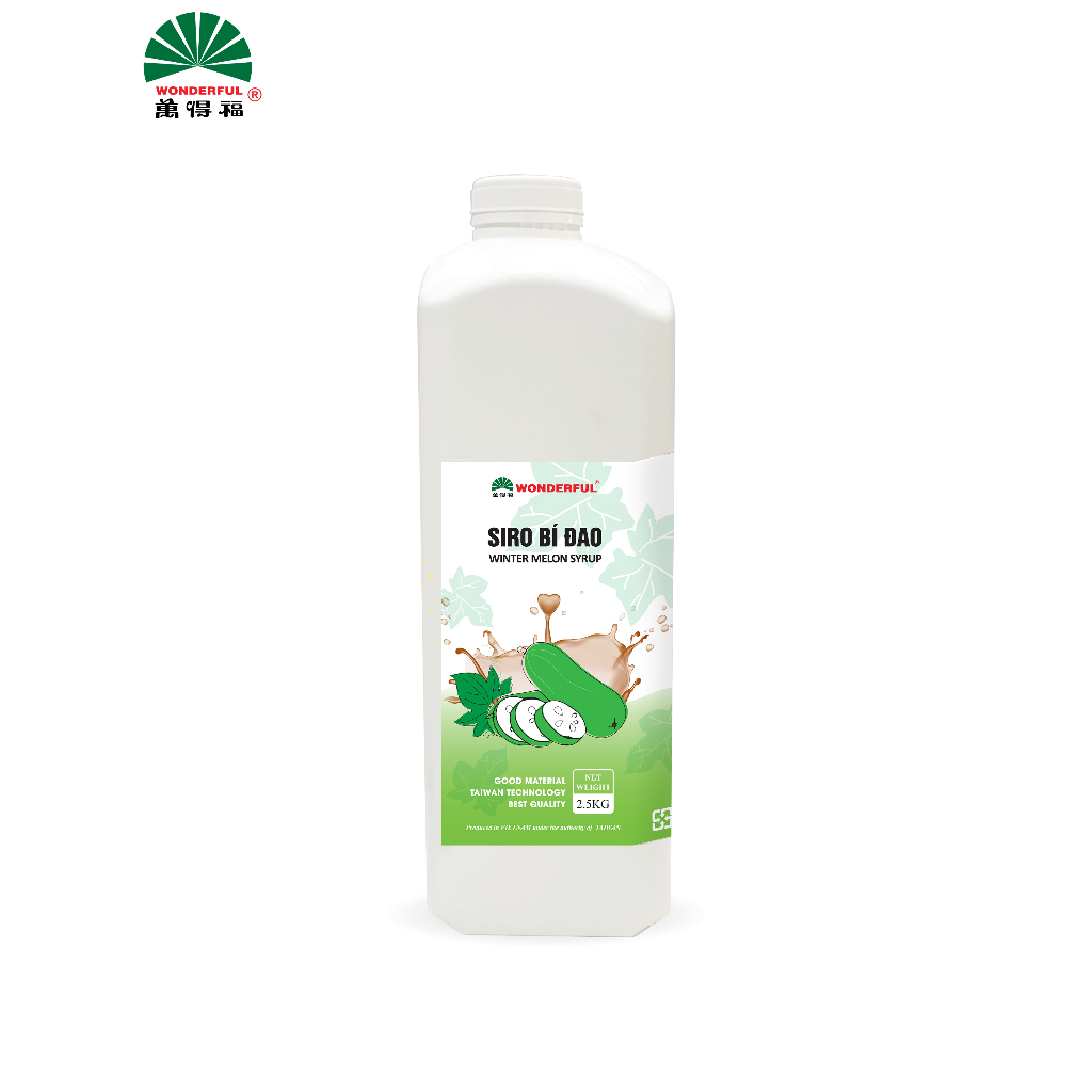 Siro bí đao Wonderful 2.5KG - Thanh mát, đậm hương bí đao