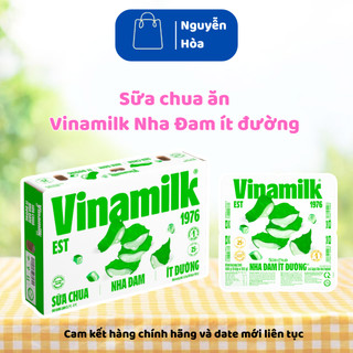  Thùng Sữa Chua Ăn Vinamilk Nha Đam Ít Đường Có Thạch Cho Bé Lốc 4 Hộp x 100g Nguyễn Hòa 
