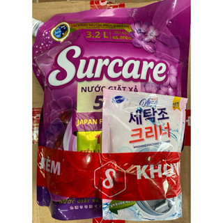   Kèm Quà  Surcare Nước Giặt Xả Sinh Hoc 5in1 Sạch Sâu Từng Sợi Vải và Thơm Đậm Sâu Đến 120 Giờ 