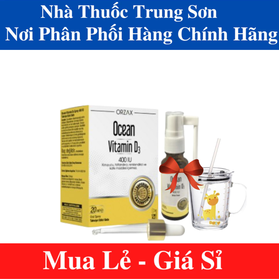 Ocean Vitamin D3 Orzax Bổ Sung Vitamin Giúp Xương Và Răng Chắc Khỏe 20ml -NT TRUNGSON