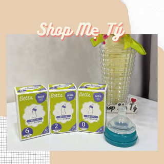 Núm ti bình sữa Betta Brain cổ rộng chính hãng - FULL tem phụ BÉTTA 
