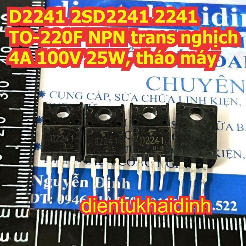 5 con D2241 2SD2241 2241 TO-220F NPN trans loại thuận 4A 100V 25W, tháo máy kde4970