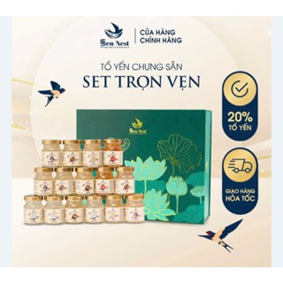 SET 15 HŨ YẾN SÀO chưng sẵn mix 12 vị Khánh Hòa thượng hạng 20%, hương vị tự nhiên tiệt trùng loại bỏ vi khuẩn Sen Nest