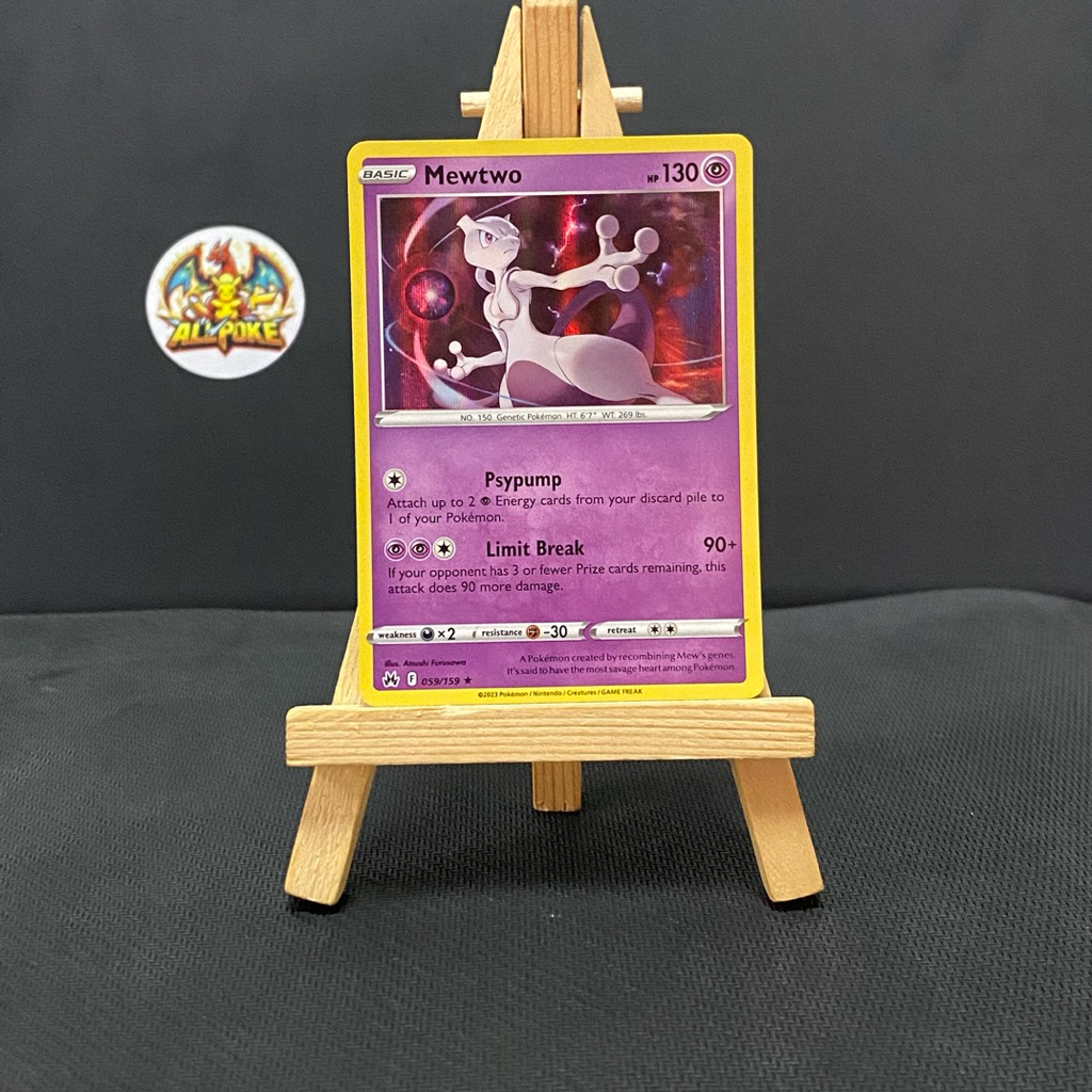 Thẻ Bài [ Pokemon TCG- Card Game ] Mewtwo - 059/159 - Holo Rare Reverse Holo -M-NM
