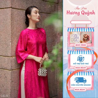 Áo Dài Cách Tân Gấm Cổ Tròn – Sang Trọng, Thanh Lịch, Tôn Dáng | Áo dài Phương Linh