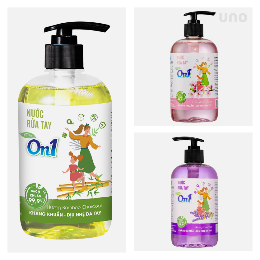 Nước rửa tay ON1 Fresh Sakura | Bamboo Charcoal | Lavender | Táo