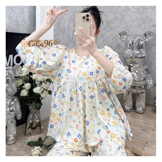 sale Đồ bộ tole nữ click 2 mặc nhà VNXK Hàng thiết kế cao cấp CACA96 PHOM TO babydoll ,bồng bềnh mềm mỏng nhẹ.