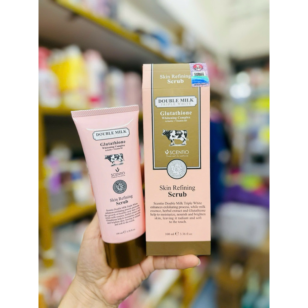 tẩy da chết mặt và body DOUBLE MILK hàng chính hãng