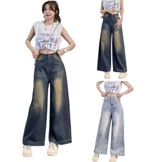 (DÀI 92CM ) QUẦN JEANS NỮ NẤM LÙN XINH ỐNG RỘNG 30CM LOE NHẸ , JEAN CẠP CAO KHÔNG GIÃN MÃ HOTTREND