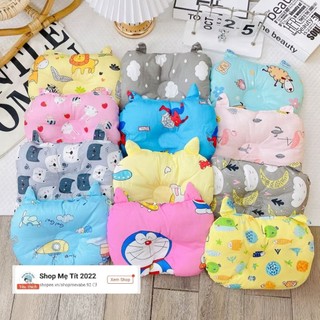 Gối Lõm Cotton Vải Thô Lụa Hàn Cho Bé Sơ Sinh