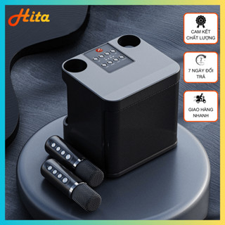 Loa Karaoke Bluetooth YS 203 / WJ-A826, Loa Karaoke mini 2 mic kết nối USB TF AUX âm thanh trầm ấm