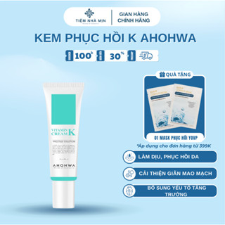  Kem Dưỡng AHOHWA Vitamin K – Phục Hồi Da Cải Thiện Giãn Mao Mạch & Mỏng Đỏ 12g 