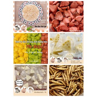 Ăn Dặm, thức ăn kèm, mài răng vỗ béo cho hamster mọi dòng từ nhỏ tới lớn, nhím,sóc bay , thú nhỏ nói chung
