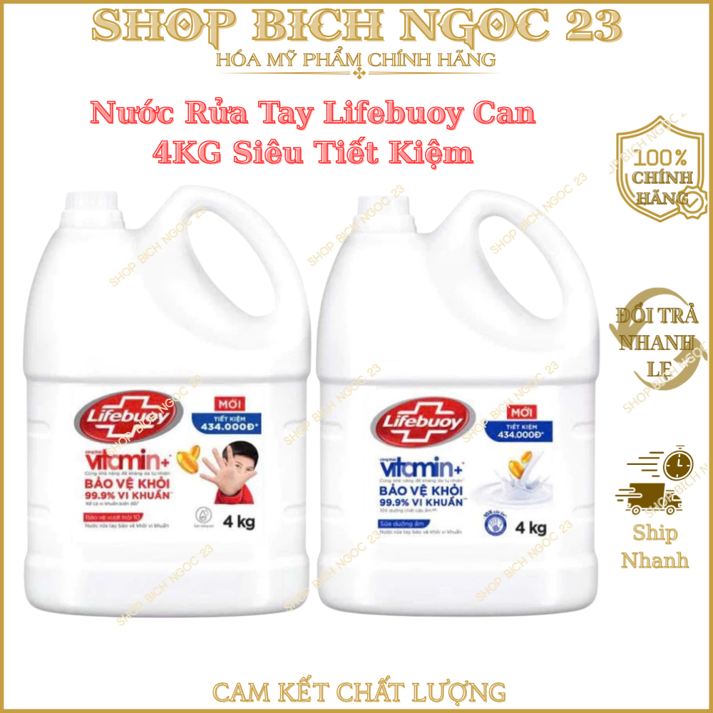 Nước Rửa Tay Lifebuoy Can 4KG Siêu Tiết Kiệm
