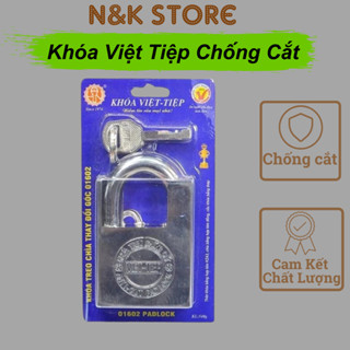  Ổ khóa Việt Tiệp chống cắt đủ các cầu 8 10 12 kèm 4 chìa khóa khóa inox chống cắt Việt Tiệp 