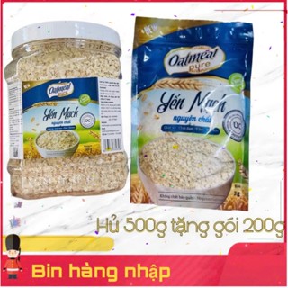 Yến Mạch Úc Nguyên Chất Oatmeal Pure Hủ 500g (tặng thêm 1 túi)