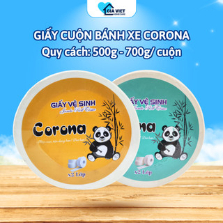 Khăn giấy vệ sinh cuộn bánh xe Corona 2 lớp
