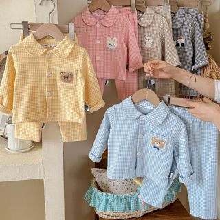  Bộ đồ ngủ bộ pijama họa tiết kẻ caro cho bé trai bé gái đủ size từ 1 đến 15 tuổi 