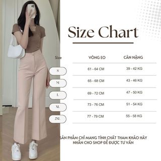 Quần Công Sở Nữ Ống Loe Cạp Cao Chất Tuyết Mưa Dáng Lỡ 1 Khuy Quần Tây Ống Vảy Nhẹ Tôn Dáng Trẻ Trung 055