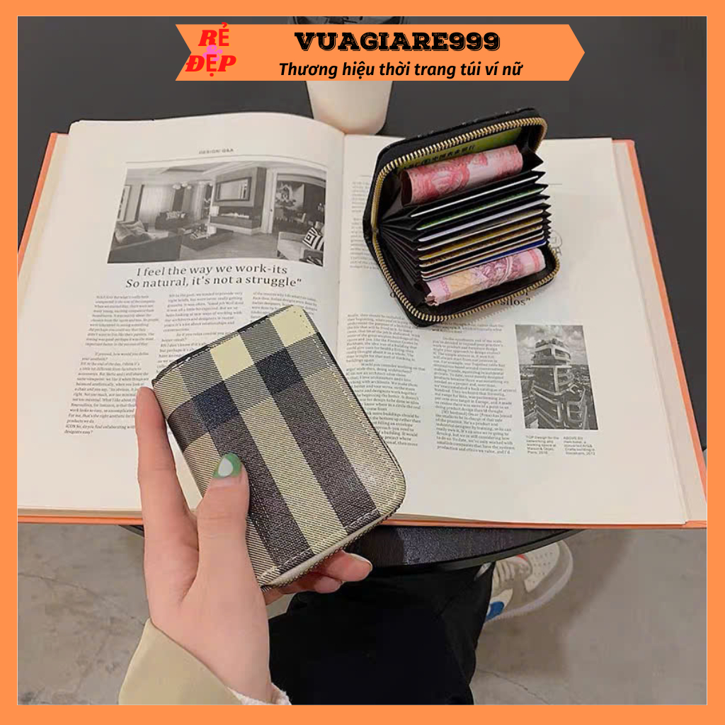 Ví bóp mini nữ ngắn nhiều ngăn đựng thẻ để tiền nhỏ gọn cầm tay bỏ túi thời trang hàn quốc dễ thương giá rẻ VN06