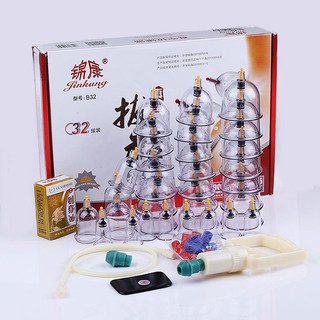 Bộ Giác Hơi Chân Không 24 Ly, 32 Ly, Cốc Giác Hơi Không Lửa Hút Chân Không- An Toàn