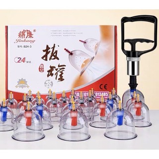 Bộ Giác Hơi Chân Không 24 Ly, 32 Ly, Cốc Giác Hơi Không Lửa Hút Chân Không- An Toàn