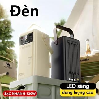  Pin dự phòng 50.000 80.000mAh dung lượng lớn sạc cục nhanh kèm 4 dây sạc tích hợp đèn và màn led 
